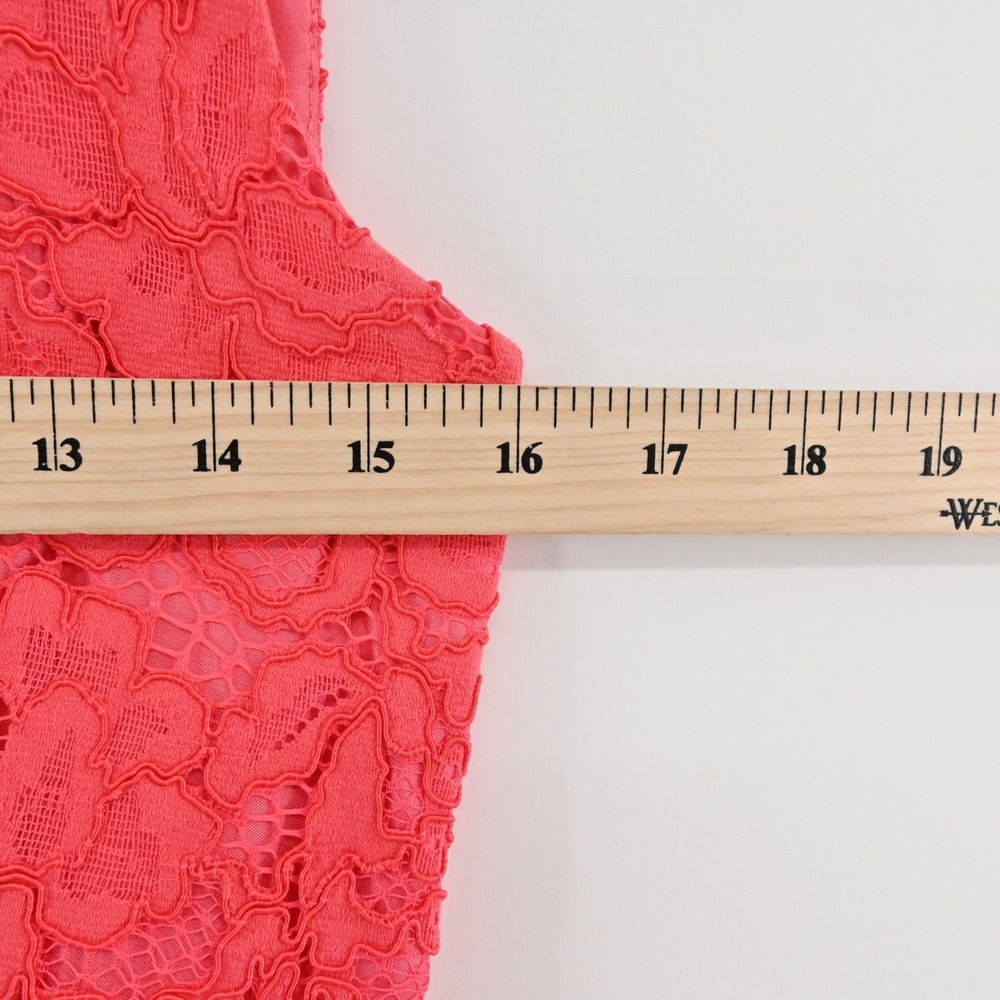 Kate Spade High Low Lace‎ Dress Size 00 Take A Walk On The Wild Side Geranium - Picture 4 of 13